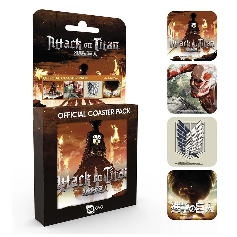 Attack On Titan Coasters (4 Pack)