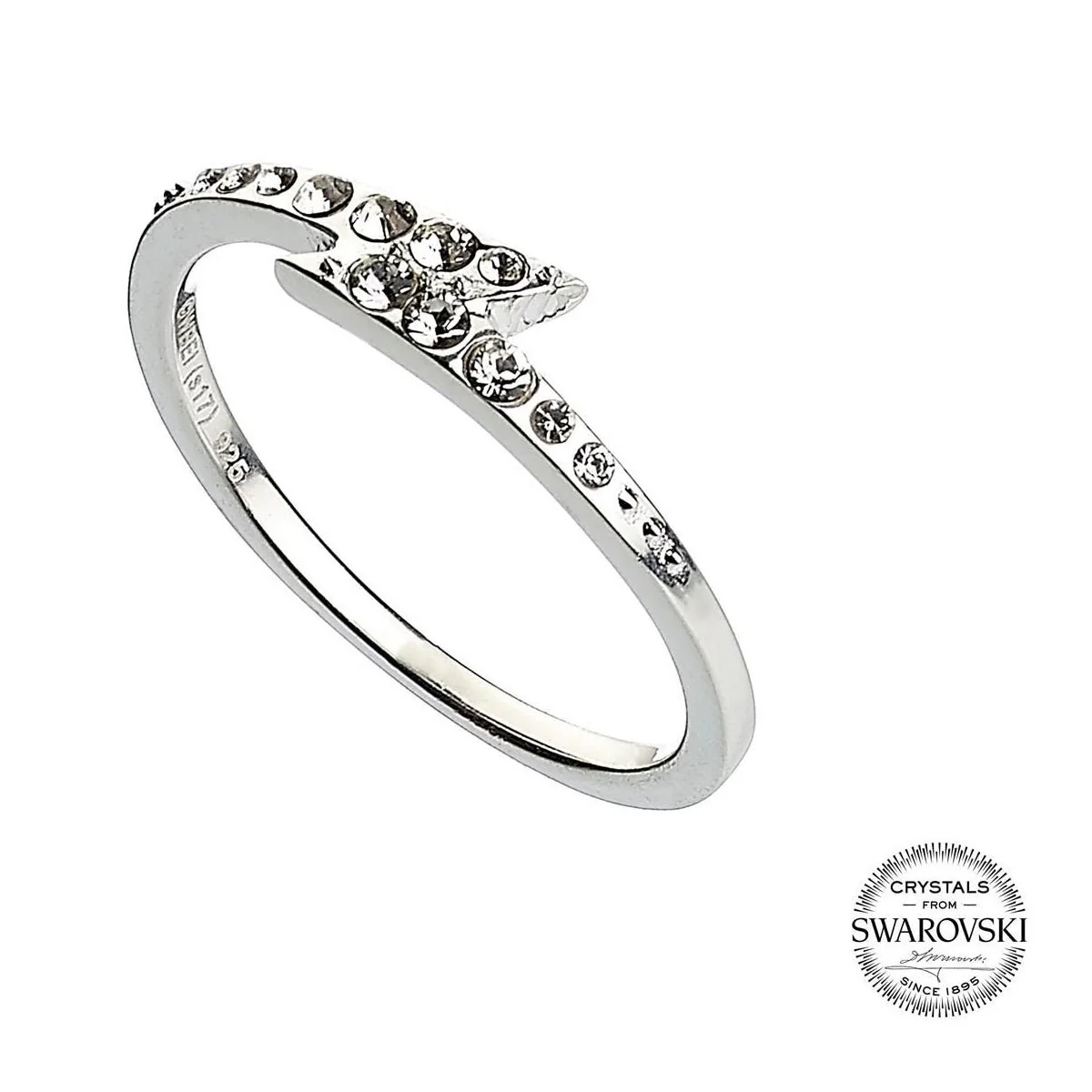 Harry Potter Sterling Silver Lightning Bolt Ring with Swarovski Crystals - Image 5