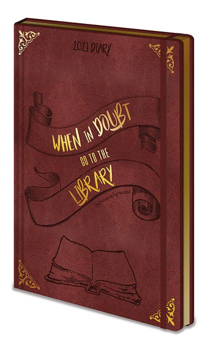 Harry Potter When In Doubt Go To The Library Premium 2021 Diary