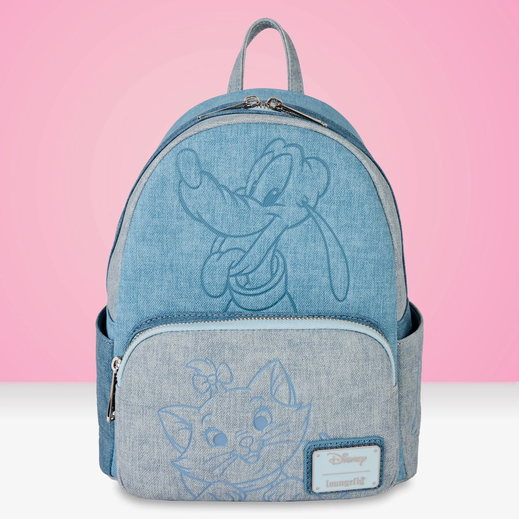 Loungefly x Disney Dogs & Cats Faux Denim Mini Backpack