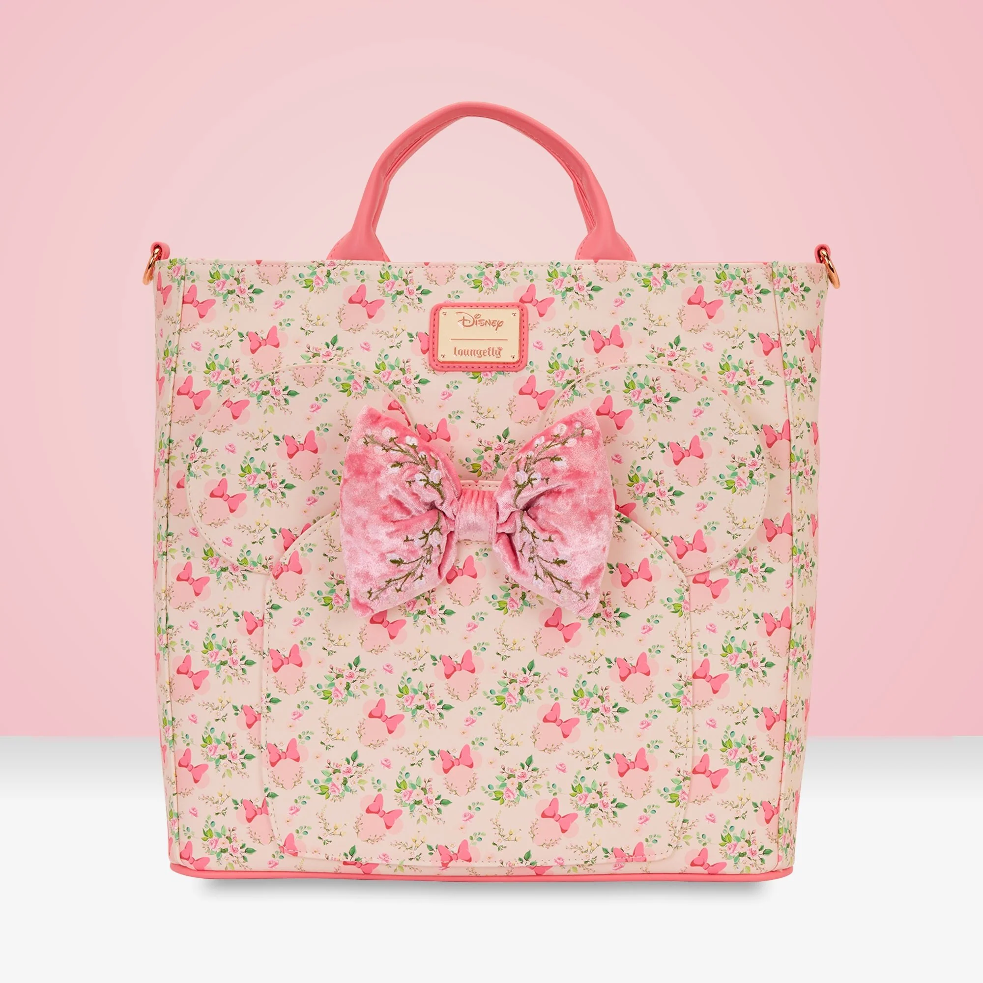 Loungefly x Disney Minnie Mouse Floral Convertible Backpack & Tote Bag