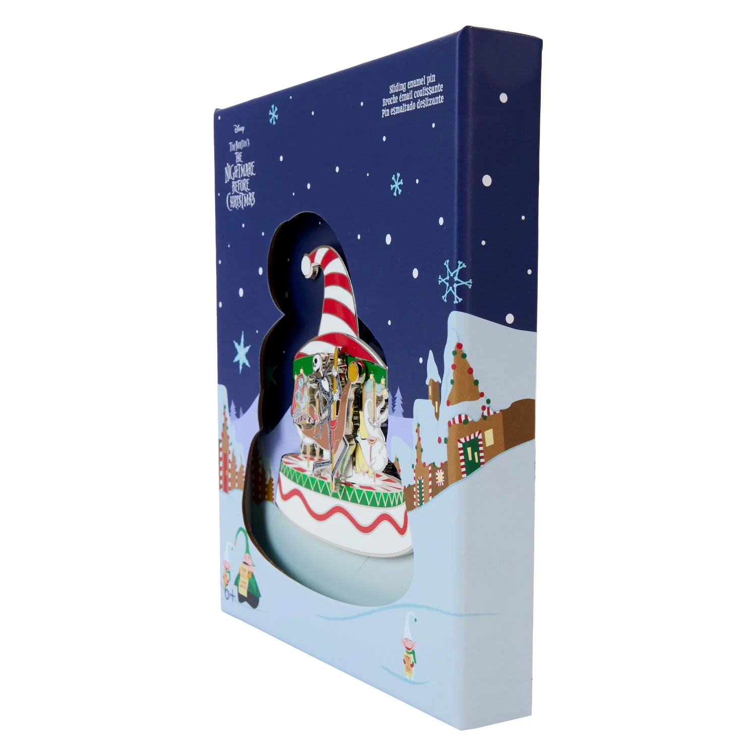 Loungefly x Disney The Nightmare Before Christmas Christmas Town Carousel Sliding 3" Collectors Pin - Image 2