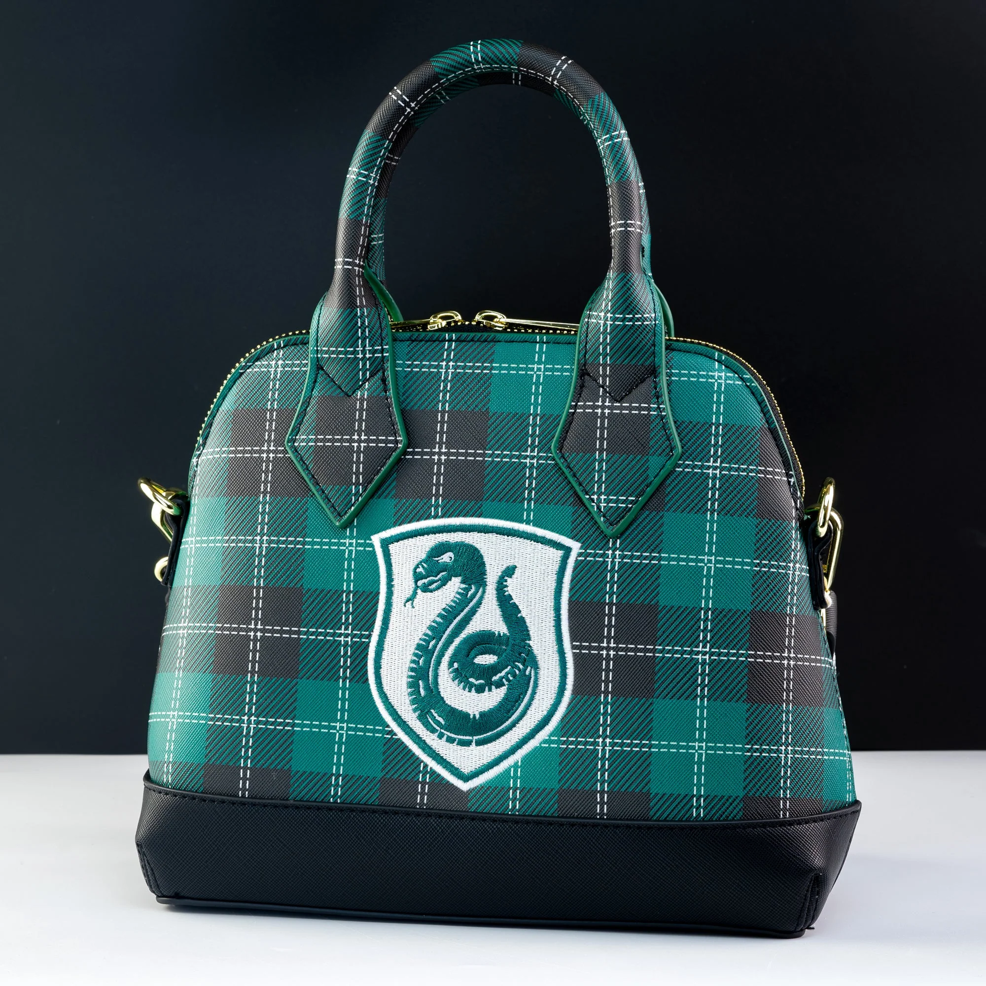 Loungefly x Harry Potter Slytherin Varsity Plaid Crossbody Bag