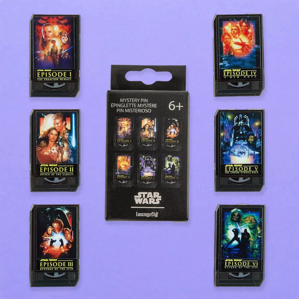 Loungefly x Star Wars VHS Tapes Blind Box Mystery Pin