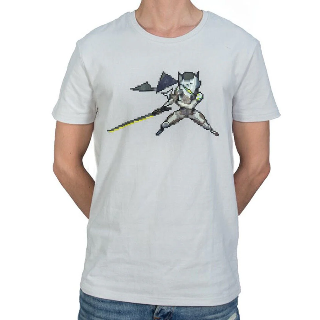 Overwatch Genji Character Pixel Art T-Shirt - Image 6