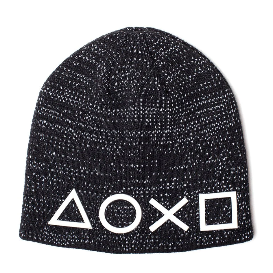 Playstation Symbols Reflective Knit Beanie Hat