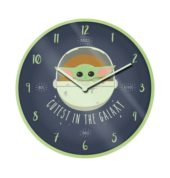 Star Wars The Mandalorian Baby Yoda Wall Clock