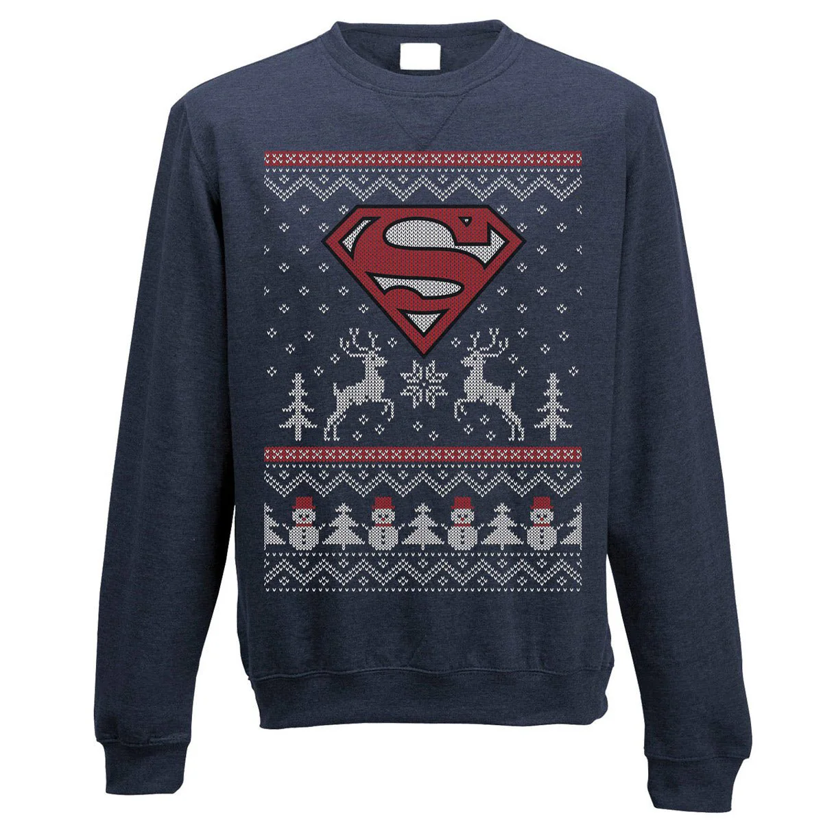 Superman Reindeer Christmas Jumper-Small