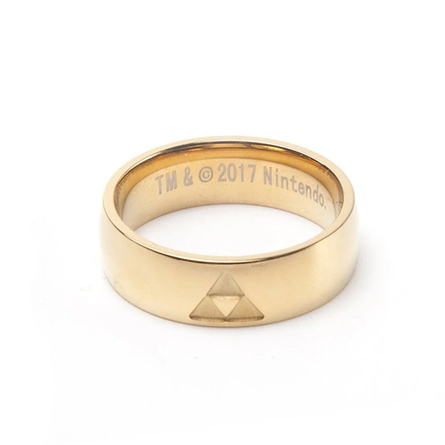The Legend of Zelda Golden Band Ring with Triforce Logo - Image 2