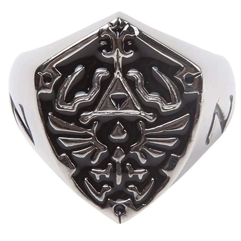 The Legend of Zelda Hylian Shield Metal Signet Ring - Image 5