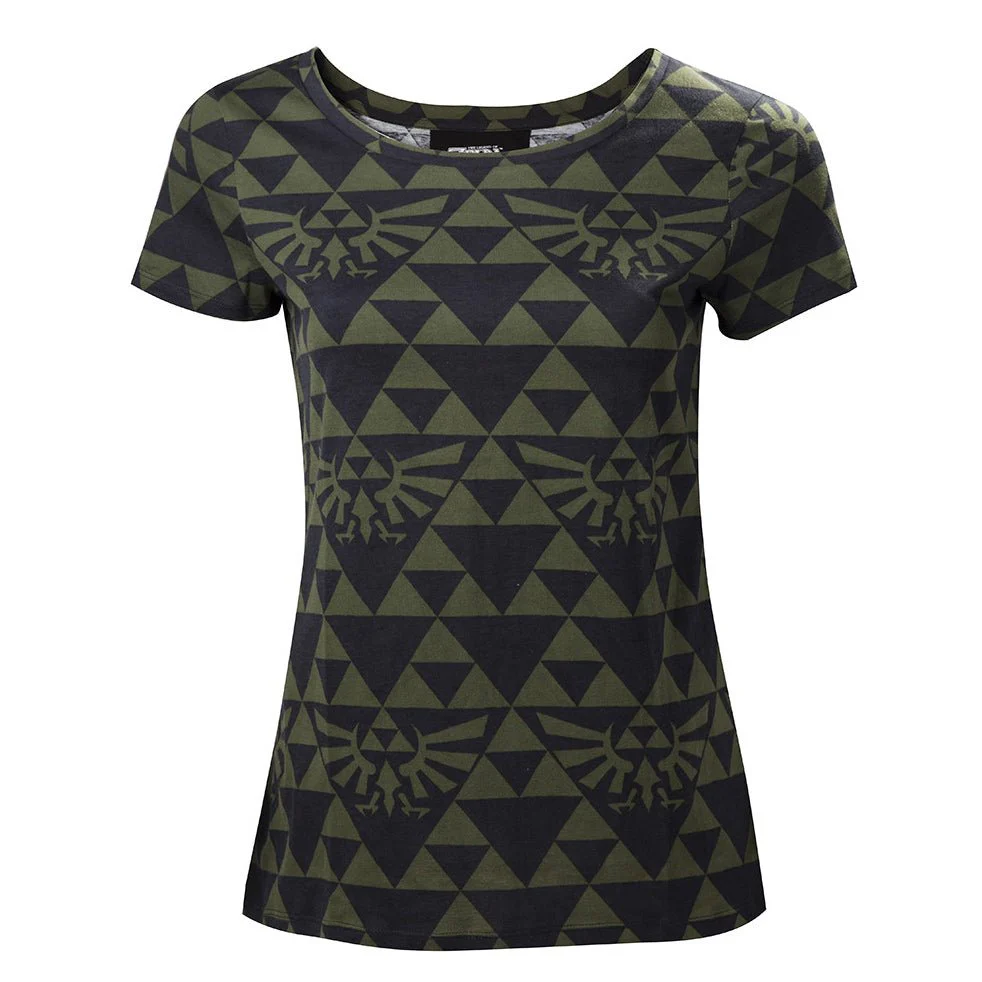 The Legend of Zelda Hyrule Green and Black Ladies T-Shirt - Image 3